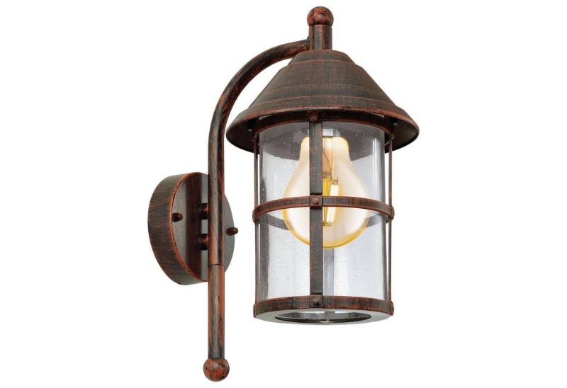 EGLO LED Wandleuchte San telmo, Leuchtmittel exklusive, Wand-/Deckenleuchte - L18 x H35 x AL24 cm - antik-braun - 1X60W exkl. von EGLO