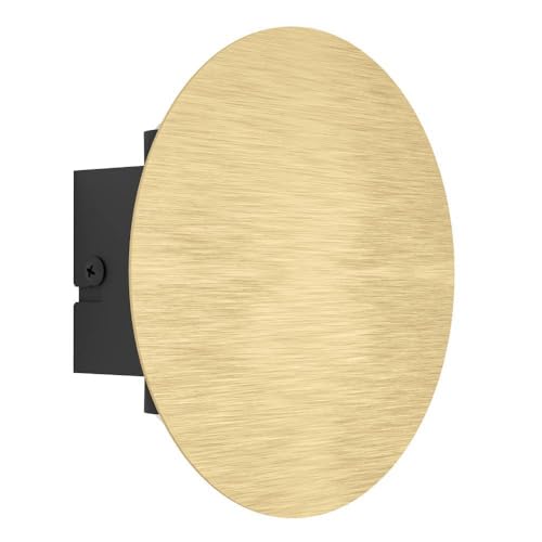 EGLO LED Wandleuchte innen Talamello, runde Wandlampe mit indirekter Beleuchtung, Wandspot für Flur und Wohnzimmer, Metall in Gold-gebürstet, warmweiß, Ø 15 cm EGLO LED Wandleuchte innen Talamello, runde Wandlampe mit indirekter Beleuchtung, Wandspot für Flur und Wohnzimmer, Metall in Gold-gebürstet, warmweiß, Ø 15 cm von EGLO