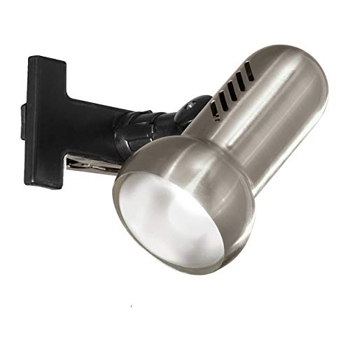EGLO Leselampe zum Klemmen Manhattan, Klemmlampe für Bett und Schreibtisch, Klemmleuchte aus Metall in nickel-matt und Kunststoff in schwarz, Klemmspot, Bettlampe mit E27 Fassung EGLO Leselampe zum Klemmen Manhattan, Klemmlampe für Bett und Schreibtisch, Klemmleuchte aus Metall in nickel-matt und Kunststoff in schwarz, Klemmspot, Bettlampe mit E27 Fassung von EGLO