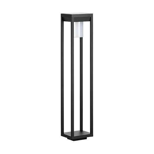 EGLO Outdoor Stehlampe Martano, Solar Außenlampe mit Bewegungsmelder, Außenleuchte mit Sensor, Garten Wegeleuchte aus Aluminium in schwarz und Kunststoff in Weiß, Außen Solarlampe IP44 von EGLO