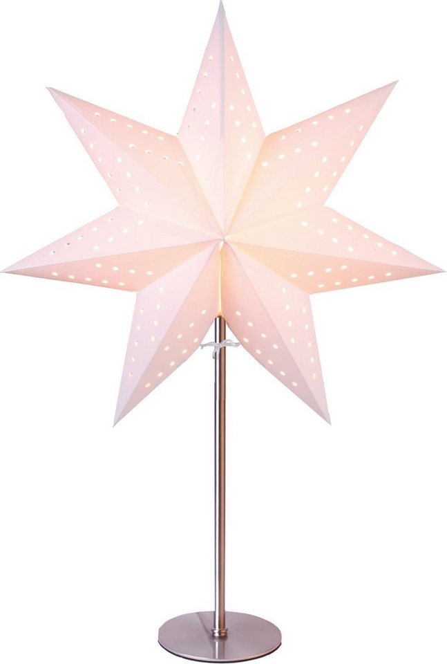 EGLO Papierstern Bobo, Tischlampe, Dekostern beleuchtet aus Papier mit Kabel, E14 von EGLO