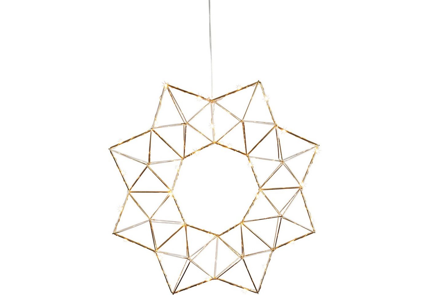 EGLO Papierstern Edge, LED Fenster Lichterkranz, Lichterstern mit Kabel, Ø 40 cm von EGLO
