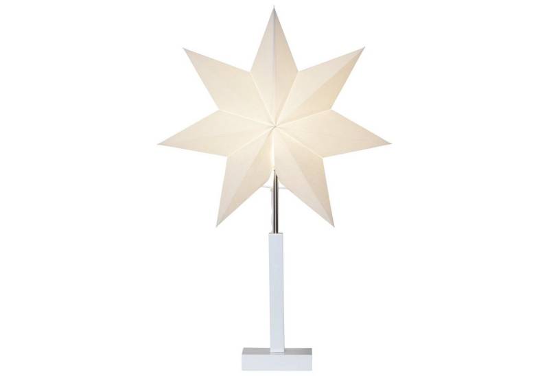 EGLO Papierstern Karo, Tischlampe mit Weihnachtsstern, beleuchtet in weiß mit Kabel, 70 cm von EGLO