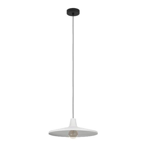 EGLO Pendellampe Miniere, Pendelleuchte über Esstisch, runde Hängeleuchte aus Metall in Grau, Hängelampe mit E27 Fassung, Ø 42 cm von EGLO