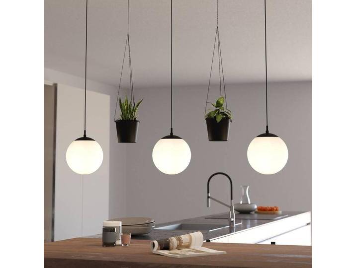 EGLO Pendellampe Rondo 3 Blumentopf dreiflammig schwarz für Wohn & Esszimmer - Modern - Metall von EGLO