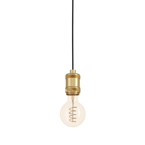 EGLO Pendelleuchte Esstisch Yorth, Hängelampe für Wohnzimmer und Esszimmer, Esszimmerlampe aus Metall in gold und schwarz, Lampe hängend mit E27 Fassung von EGLO