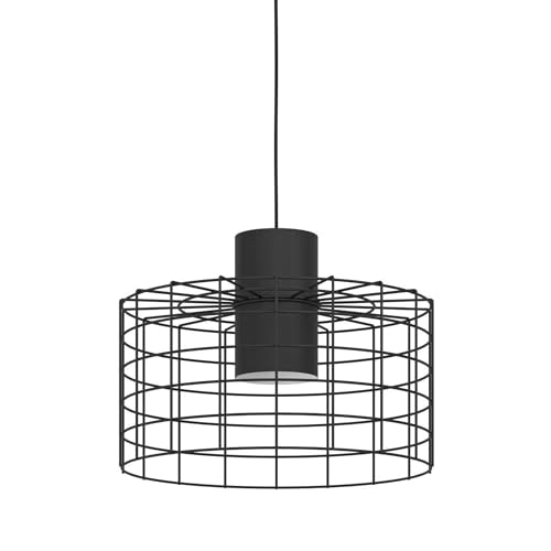 EGLO Pendelleuchte Milligan, 1 flammige Hängelampe industrial, Hängeleuchte aus Metall in Schwarz, Weiß, Esstischlampe, Wohnzimmerlampe hängend mit E27 Fassung, Ø 38 cm EGLO Pendelleuchte Milligan, 1 flammige Hängelampe industrial, Hängeleuchte aus Metall in Schwarz, Weiß, Esstischlampe, Wohnzimmerlampe hängend mit E27 Fassung, Ø 38 cm von EGLO