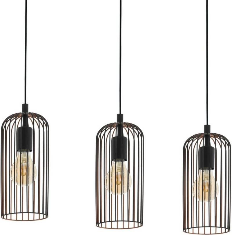 EGLO Hängeleuchte ROCCAMENA Pendellampe, IP20, E27, Stahl, Vintage, Esstischlampe, Lampe, ohne Leuchtmittel, Hängeleuchte, L73 x B13 x H110 cm, schwarz, kupfer, 3X60W exkl. EGLO Hängeleuchte ROCCAMENA Pendellampe, IP20, E27, Stahl, Vintage, Esstischlampe, Lampe, ohne Leuchtmittel, Hängeleuchte, L73 x B13 x H110 cm, schwarz, kupfer, 3X60W exkl. von EGLO