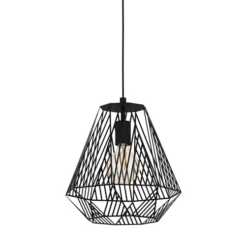 EGLO Pendelleuchte Stype, 1 flammige Hängelampe, Hängeleuchte aus Metall in Schwarz, Esstischlampe, Wohnzimmerlampe hängend mit E27 Fassung EGLO Pendelleuchte Stype, 1 flammige Hängelampe, Hängeleuchte aus Metall in Schwarz, Esstischlampe, Wohnzimmerlampe hängend mit E27 Fassung von EGLO