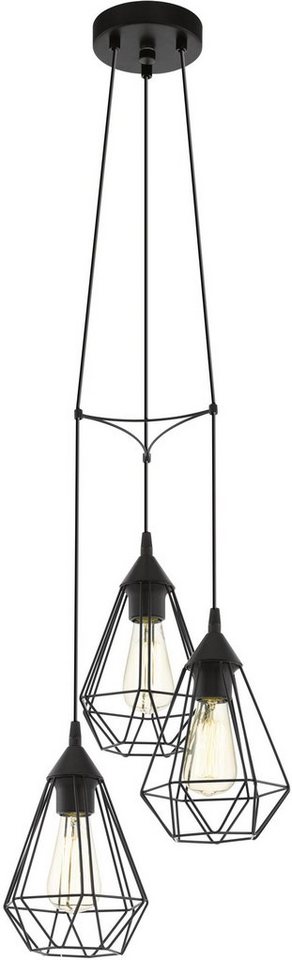EGLO Hängeleuchte TARBES, ohne Leuchtmittel, Vintage, Hängelampe Esszimmer, Retro, Industrial Design, E27, Ø 31 cm von EGLO