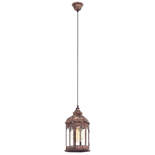 EGLO Hängelampe Redford 1, Pendelleuchte Esstisch, Stahl in kupferfarben, Glas in klar E27 Fassung EGLO Hängelampe Redford 1, Pendelleuchte Esstisch, Stahl in kupferfarben, Glas in klar E27 Fassung von EGLO