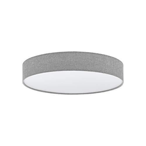 EGLO LED Deckenleuchte Romao, 1 flammige Deckenlampe aus Stahl, Kunststoff, Textil in Weiß, Grau, mit Fernbedienung, Farbtemperaturwechsel (warm, neutral, kalt), Nachtlicht, dimmbar, Ø 57 cm EGLO LED Deckenleuchte Romao, 1 flammige Deckenlampe aus Stahl, Kunststoff, Textil in Weiß, Grau, mit Fernbedienung, Farbtemperaturwechsel (warm, neutral, kalt), Nachtlicht, dimmbar, Ø 57 cm von EGLO