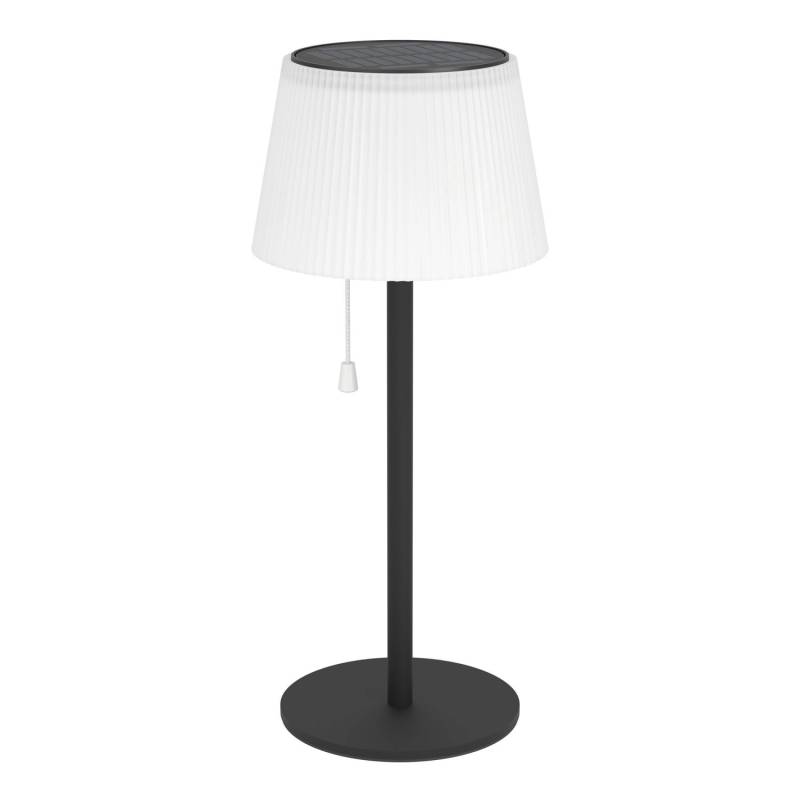 EGLO Solar LED Akku Tischleuchte SCORDIANO Weiß-Schwarz m. Zugschalter IP44 von EGLO