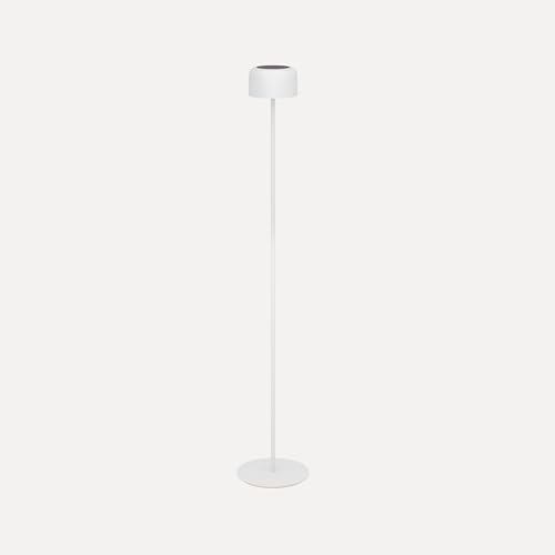 EGLO Solar Stehlampe Roccanova, Akku Standleuchte für Innen und Außen, Wohnzimmer Lampe touch dimmbar in 3 Stufen, Solarlampe aus Stahl in Weiß, warmweiß, IP44 von EGLO