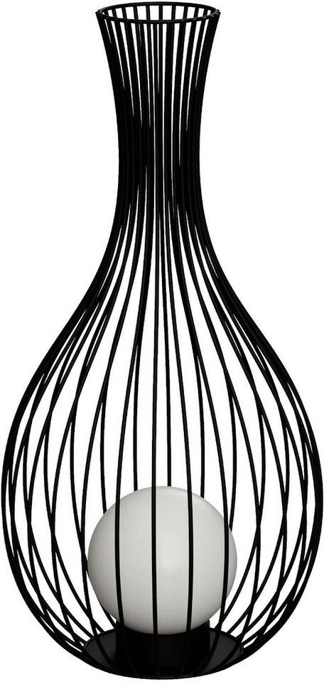 EGLO Stehlampe FOSSOMBRONE, Leuchtmittel wechselbar, ohne Leuchtmittel, Stehleuchte in schwarz aus Stahl verzinkt - exkl. E27 - 1X10W von EGLO