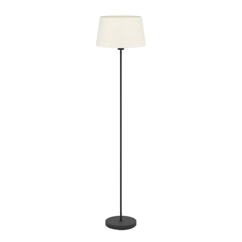 EGLO Stehlampe Febres, Stehleuchte mit Textil Lampenschirm, Standleuchte aus Metall in Schwarz und Bouclé Stoff in Weiß, Wohnzimmerlampe mit Tritt-Schalter, E27 Fassung EGLO Stehlampe Febres, Stehleuchte mit Textil Lampenschirm, Standleuchte aus Metall in Schwarz und Bouclé Stoff in Weiß, Wohnzimmerlampe mit Tritt-Schalter, E27 Fassung von EGLO