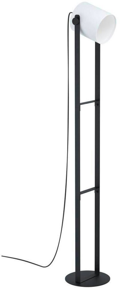 EGLO Stehlampe HORNWOOD 1, ohne Leuchtmittel, schwarz / L23 x H140 x B23 cm / Stehlampe / Lampenschirm schwenkbar von EGLO
