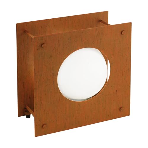 EGLO Stehlampe Haakon 1, Lampe Wohnzimmer, Stahl verzinkt in rostfarben, Glas opal-matt in weiss E27 Fassung IP54 EGLO Stehlampe Haakon 1, Lampe Wohnzimmer, Stahl verzinkt in rostfarben, Glas opal-matt in weiss E27 Fassung IP54 von EGLO