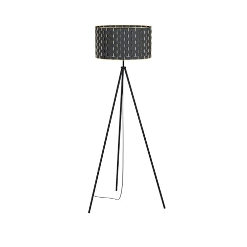 EGLO Stehlampe Marasales, 1 flammige Stehleuchte, Standleuchte aus Textil und Metall in Schwarz, Messing, Wohnzimmerlampe, Lampe mit Tritt-Schalter, E27 EGLO Stehlampe Marasales, 1 flammige Stehleuchte, Standleuchte aus Textil und Metall in Schwarz, Messing, Wohnzimmerlampe, Lampe mit Tritt-Schalter, E27 von EGLO