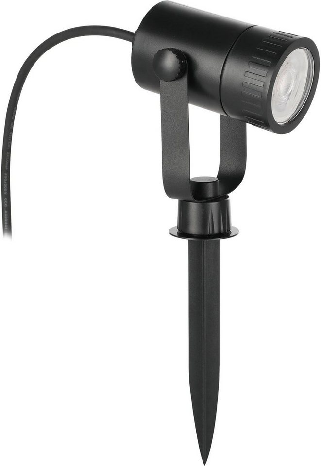EGLO Stehlampe NEMA-Z Stehleuchte, Außenleuchte, Spot, Erdspieß, schwarz, ZigBee 3.0, Bluetooth, CCT - über Fernbedienung, Dimmfunktion, Ein-/Ausschalter, Farbsteuerung, Farbwechsel, Memoryfunktion, Nachtlichtfunktion, RGB, Smart Home, Weckerfunktion, dimmbar über Fernbedienung, mehrere Helligkeitsstufen, Leuchtmittel wechselbar, ohne Leuchtmittel, App / Sprachsteuerung Alexa, ‎‎‎‎‎‎‎125x115x90cm, exkl. Fernbedienung von EGLO