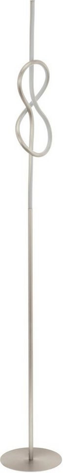 EGLO Stehlampe NOVAFELTRIA, LED fest integriert, Warmweiß, Stehleuchte, Nickel-Matt und Weiß, Lampe mit Tritt-Schalter EGLO Stehlampe NOVAFELTRIA, LED fest integriert, Warmweiß, Stehleuchte, Nickel-Matt und Weiß, Lampe mit Tritt-Schalter von EGLO