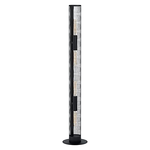 EGLO Stehlampe Redcliffe, 4 flammige Stehleuchte industrial, Standleuchte aus Metall in Schwarz, Wohnzimmerlampe, Lampe mit Tritt-Schalter, E27 EGLO Stehlampe Redcliffe, 4 flammige Stehleuchte industrial, Standleuchte aus Metall in Schwarz, Wohnzimmerlampe, Lampe mit Tritt-Schalter, E27 von EGLO