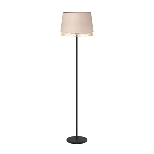 EGLO Stehlampe Tabley, Eck Standleuchte, Stehleuchte aus Metall in Schwarz mit Lampenschirm aus Bambus und Leinen, Lampe Wohnzimmer mit E27 Fassung, 150 cm EGLO Stehlampe Tabley, Eck Standleuchte, Stehleuchte aus Metall in Schwarz mit Lampenschirm aus Bambus und Leinen, Lampe Wohnzimmer mit E27 Fassung, 150 cm von EGLO