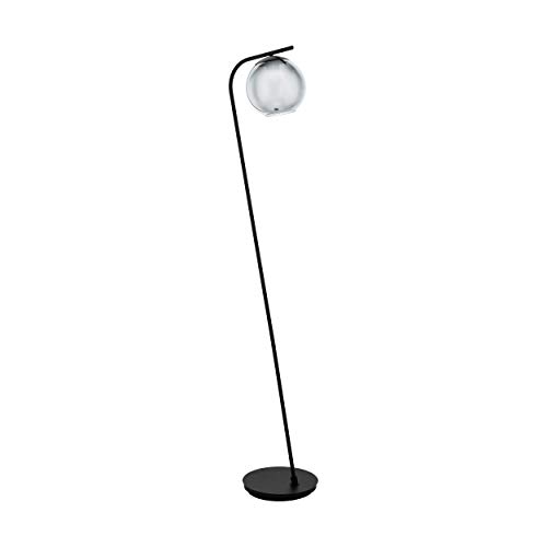 EGLO Stehlampe Terriente, 1 flammige Stehleuchte, Elegant, Standleuchte aus Stahl und Rauchglas, Wohnzimmerlampe in Schwarz, Lampe mit Tritt-Schalter, E27 Fassung EGLO Stehlampe Terriente, 1 flammige Stehleuchte, Elegant, Standleuchte aus Stahl und Rauchglas, Wohnzimmerlampe in Schwarz, Lampe mit Tritt-Schalter, E27 Fassung von EGLO
