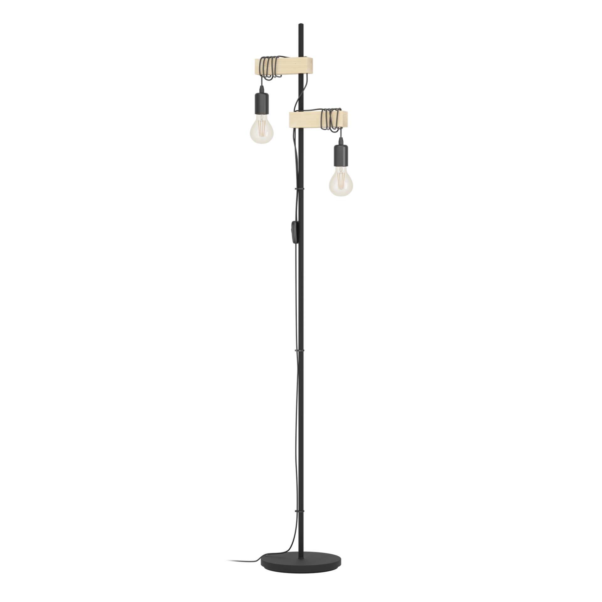 EGLO Stehleuchte 'Townshend' schwarz/braun 25 x 166,5 cm EGLO Stehleuchte 'Townshend' schwarz/braun 25 x 166,5 cm von EGLO