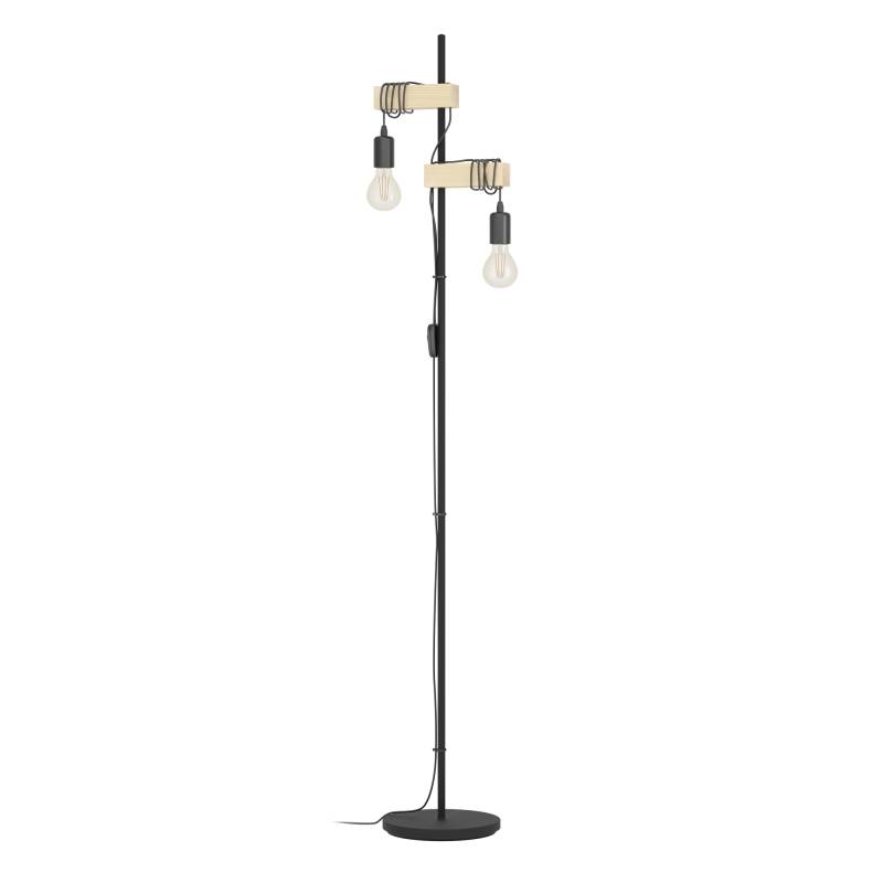 EGLO Stehleuchte 'Townshend' schwarz/braun 25 x 166,5 cm von EGLO