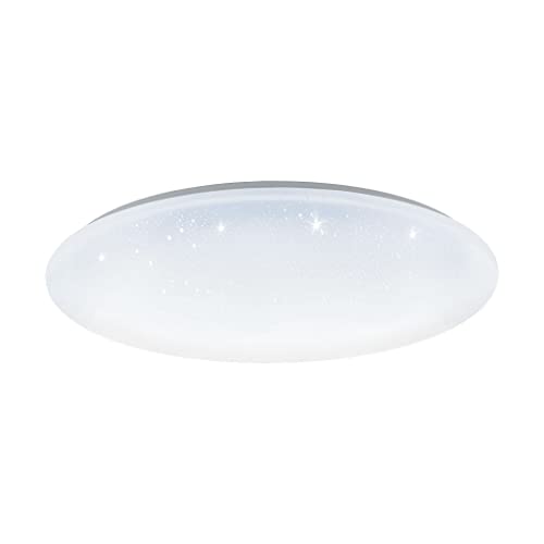 EGLO connect LED Deckenleuchte Totari-C, Smart Home Deckenlampe mit Sternenhimmel-Effekt, Material: Stahl, Kunststoff, Farbe: Weiß, dimmbar, Weißtöne und Farben einstellbar, Ø: 58 cm von EGLO