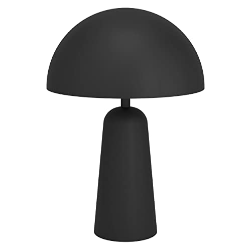 EGLO Tischlampe Aranzola, geometrische Nachttischlampe, Tischleuchte aus Metall in Schwarz und Weiß, Deko Lampe für Wohnzimmer und Schlafzimmer, E27 Fassung von EGLO
