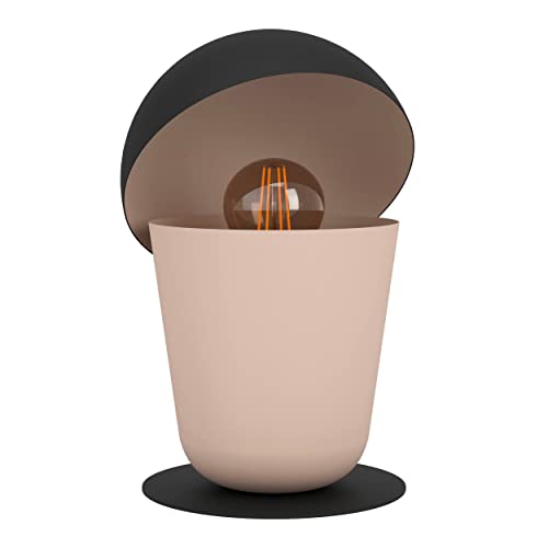 EGLO Tischlampe Batabano, ausgefallene Nachttischlampe, Tischleuchte aus Metall in Sandfarben und Schwarz, Deko Lampe für Wohnzimmer und Schlafzimmer, E27 Fassung EGLO Tischlampe Batabano, ausgefallene Nachttischlampe, Tischleuchte aus Metall in Sandfarben und Schwarz, Deko Lampe für Wohnzimmer und Schlafzimmer, E27 Fassung von EGLO