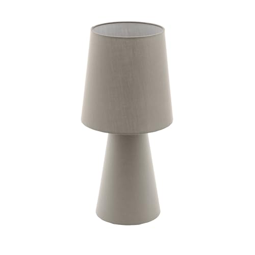 EGLO Tischlampe Carpara, Nachttisch, Textil in taupe E27 Fassung von EGLO