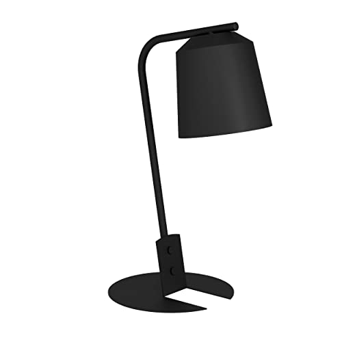 EGLO Tischlampe Oneda, minimalistische Nachttischlampe, Tischleuchte aus Metall in Schwarz, Lampe für Wohnzimmer und Schlafzimmer, E27 Fassung von EGLO