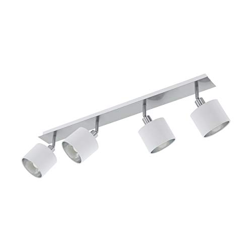 EGLO VALBIANO Spot, Stahl, Deckenleuchte 4-flammig, 10 W, nickel-matt, weiss EGLO VALBIANO Spot, Stahl, Deckenleuchte 4-flammig, 10 W, nickel-matt, weiss von EGLO