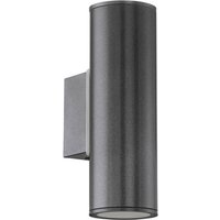 EGLO LED-Außenwandleuchte »RIGA«, 2x3W, anthrazit GU10, (HxL): 20 x 6,5 cm - schwarz von EGLO