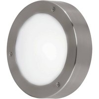 EGLO LED-Außenwandleuchte »VENTO 2«, 5,4W, 450 lm, 3000 k, weiss, Ø: 18,5 cm - silberfarben von EGLO