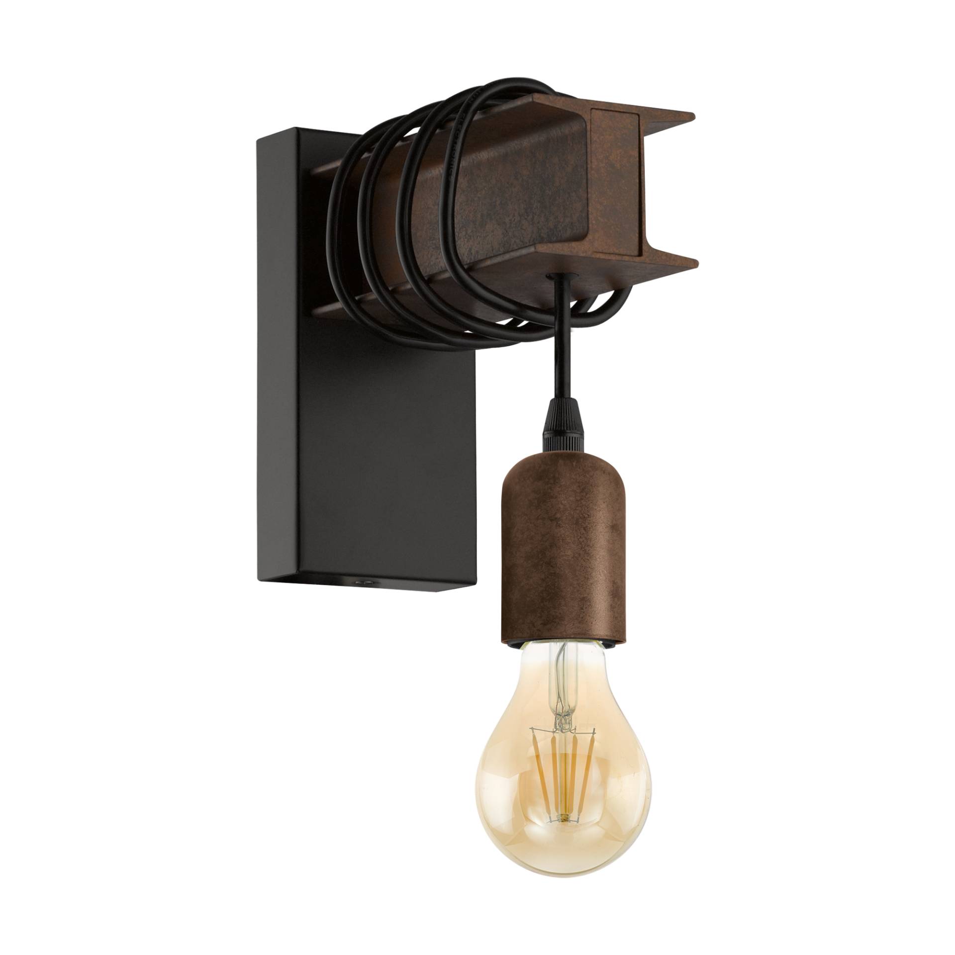 EGLO Wandleuchte 'Townshend 4' Stahl schwarz, braun EGLO Wandleuchte 'Townshend 4' Stahl schwarz, braun von EGLO