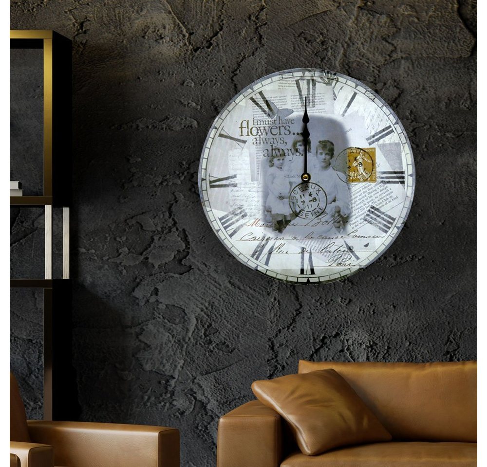 EGLO Wanduhr (Wanduhr Vintage Uhr für Wohnzimmerwand Wanddeko Uhr) von EGLO