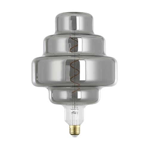 EGLO XXL E27 Lampe dimmbar, Spiral LED Retro Glühbirne Big Size, extra-großes Vintage Deko Leuchtmittel aus Rauchglas, 4 Watt, 110 Lumen, warmweiß, 2000 K, L 29 cm EGLO XXL E27 Lampe dimmbar, Spiral LED Retro Glühbirne Big Size, extra-großes Vintage Deko Leuchtmittel aus Rauchglas, 4 Watt, 110 Lumen, warmweiß, 2000 K, L 29 cm von EGLO
