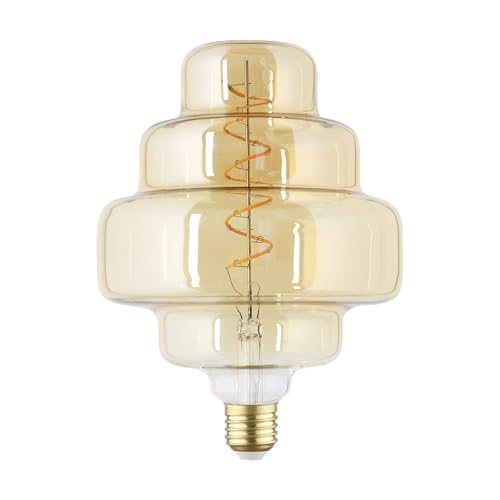 EGLO XXL E27 Lampe dimmbar, Spiral LED Retro Glühbirne Big Size, extra-großes Vintage Deko Leuchtmittel in Amber, 4 Watt, 200 Lumen, warmweiß, 2000 K, L 20,5 cm EGLO XXL E27 Lampe dimmbar, Spiral LED Retro Glühbirne Big Size, extra-großes Vintage Deko Leuchtmittel in Amber, 4 Watt, 200 Lumen, warmweiß, 2000 K, L 20,5 cm von EGLO