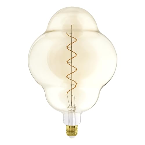 EGLO XXL E27 Lampe dimmbar, Spiral LED Retro Glühbirne Big Size, extra-großes Vintage Deko Leuchtmittel in Amber, 4 Watt, 200 Lumen, warmweiß, 2000 K, L 29 cm EGLO XXL E27 Lampe dimmbar, Spiral LED Retro Glühbirne Big Size, extra-großes Vintage Deko Leuchtmittel in Amber, 4 Watt, 200 Lumen, warmweiß, 2000 K, L 29 cm von EGLO