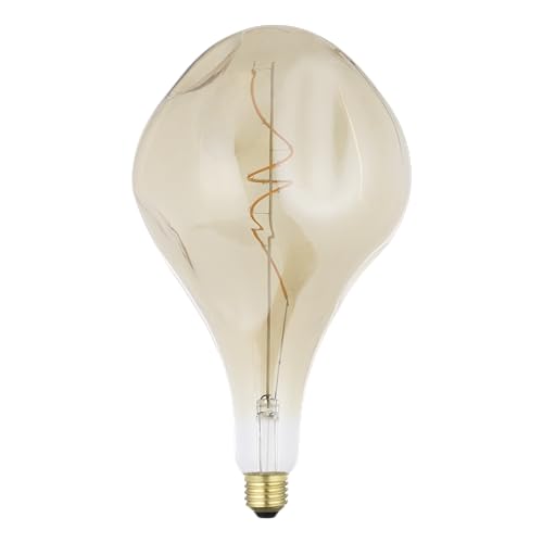 EGLO XXL E27 Lampe dimmbar, Spiral LED Retro Glühbirne Big Size, extra-großes Vintage Deko Leuchtmittel in Amber, 4 Watt, 220 Lumen, warmweiß, 1800 K, L 28 cm EGLO XXL E27 Lampe dimmbar, Spiral LED Retro Glühbirne Big Size, extra-großes Vintage Deko Leuchtmittel in Amber, 4 Watt, 220 Lumen, warmweiß, 1800 K, L 28 cm von EGLO