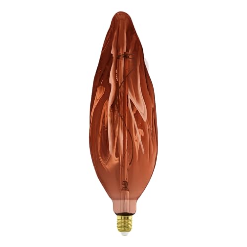 EGLO XXL E27 Lampe dimmbar, Spiral LED Retro Glühbirne Big Size, extra-großes Vintage Deko Leuchtmittel in Kupfer, 4 Watt, 20 Lumen, warmweiß, 2000 K, L 34,5 cm EGLO XXL E27 Lampe dimmbar, Spiral LED Retro Glühbirne Big Size, extra-großes Vintage Deko Leuchtmittel in Kupfer, 4 Watt, 20 Lumen, warmweiß, 2000 K, L 34,5 cm von EGLO