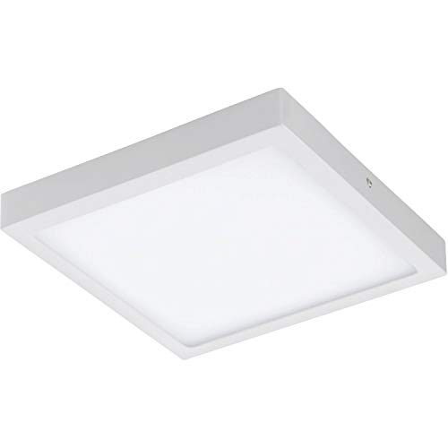 EGLO connect LED Deckenleuchte Fueva-C, Smart Home Deckenlampe, Material: Metallguss, Kunststoff, Farbe: Weiß, L: 30x30 cm, dimmbar, Weißtöne und Farben einstellbar von EGLO