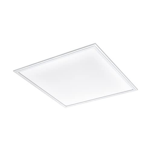 EGLO connect LED Deckenleuchte Salobrena-C Panel, Smart Home Deckenlampe, Material: Aluminium, Kunststoff, Farbe: Weiß, 59,5x59,5 cm, dimmbar, Weißtöne und Farben einstellbar von EGLO