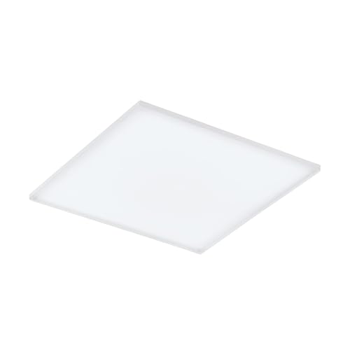 EGLO connect LED Deckenleuchte Turcona-C, 1 flammige Deckenlampe aus Stahl, Aluminium und Kunststoff in Weiß, mit Fernbedienung, Farbtemperaturwechsel (warm – kalt), RGB, dimmbar, L x B 59,5 cm von EGLO