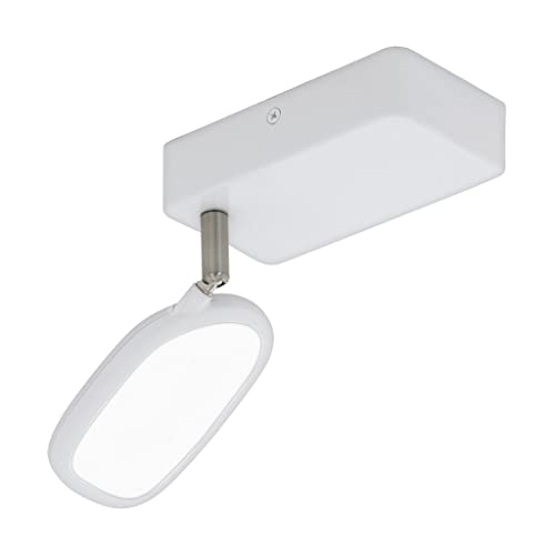EGLO connect LED Wandlampe Palombare-C, 1 flammige Smart Home Deckenlampe aus Metall, Aluminium und Kunststoff in Weiß, Spot mit RGB und Lichtfarbe einstellbar (warm, neutral, kalt), dimmbar von EGLO