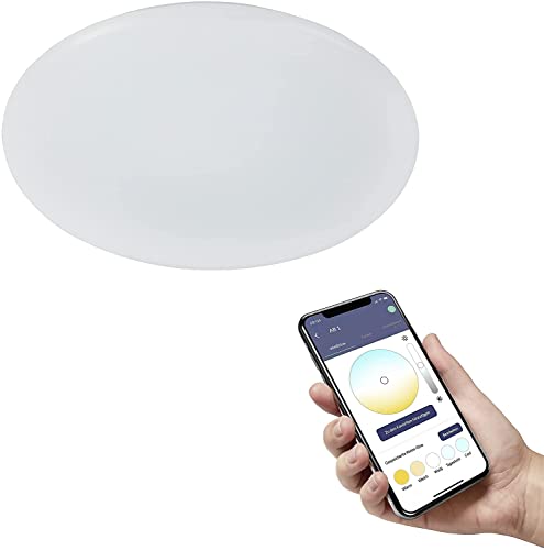 EGLO connect.z Smart-Home LED Deckenleuchte Totari-Z, Deckenlampe Ø 38 cm, ZigBee, App und Sprachsteuerung Alexa, Lichtfarbe einstellbar (warmweiß-kaltweiß), dimmbar von EGLO